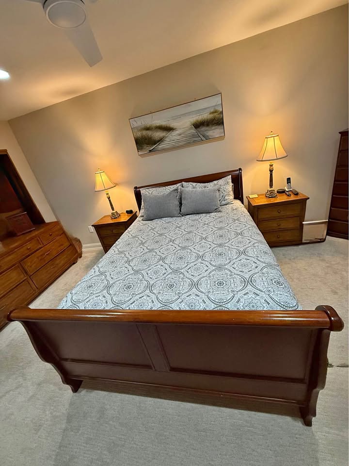 Sleigh bed frame - QUEEN