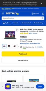MSI Thin 15 Gaming Laptop – Perfect Condition (RTX 4050 / i5-13th Gen) - 이미지 2